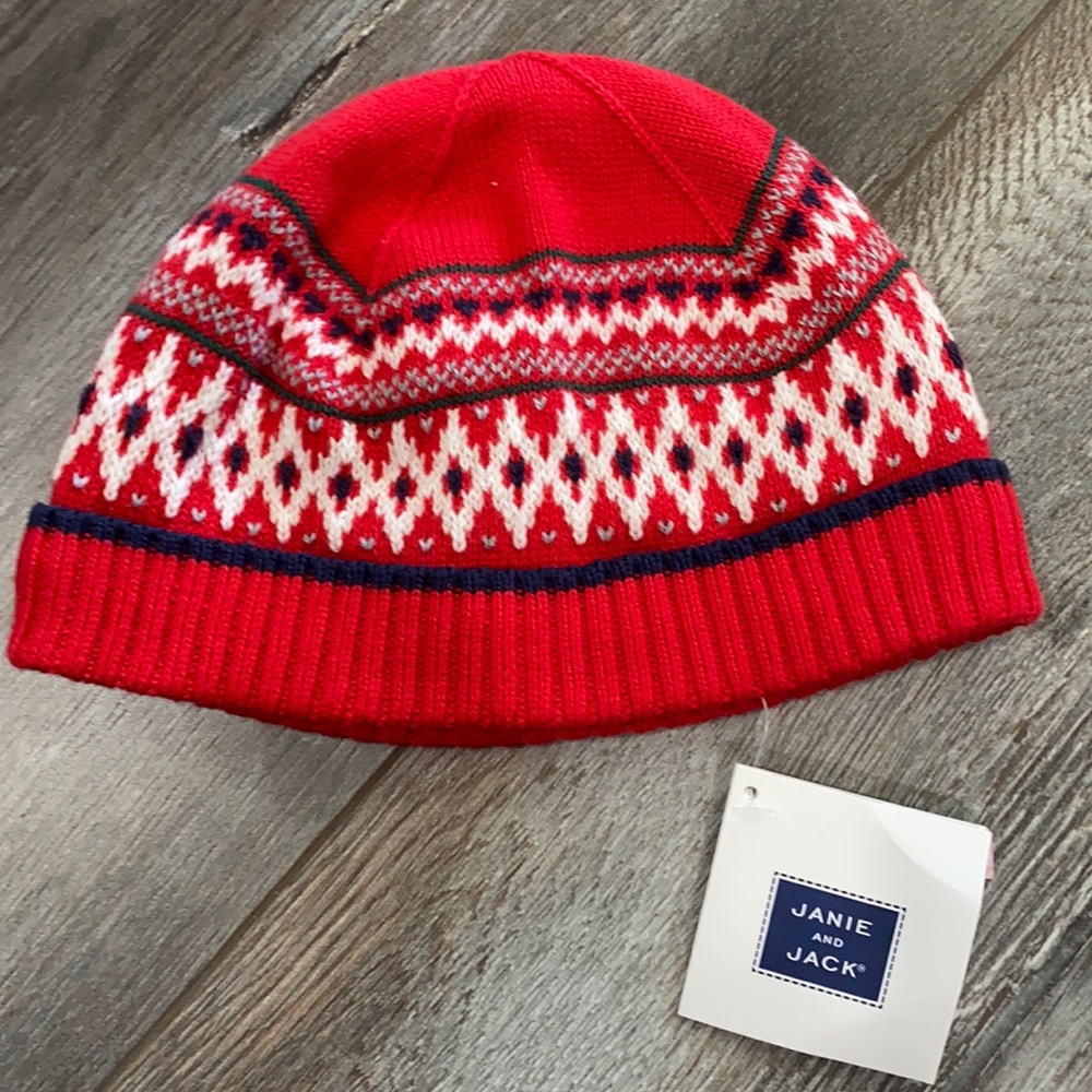 New Janie and Jack Red Beanie 3-6m